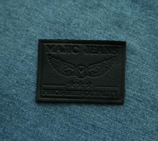 jeans leather labels distributor custom good quality leather patch made in china
