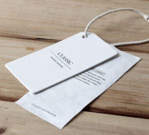 Vlastné logo Biela Cardborad Paper Hang Tag