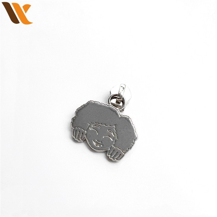 Cartoon Girl Shaped Metal Zipper Puller 3